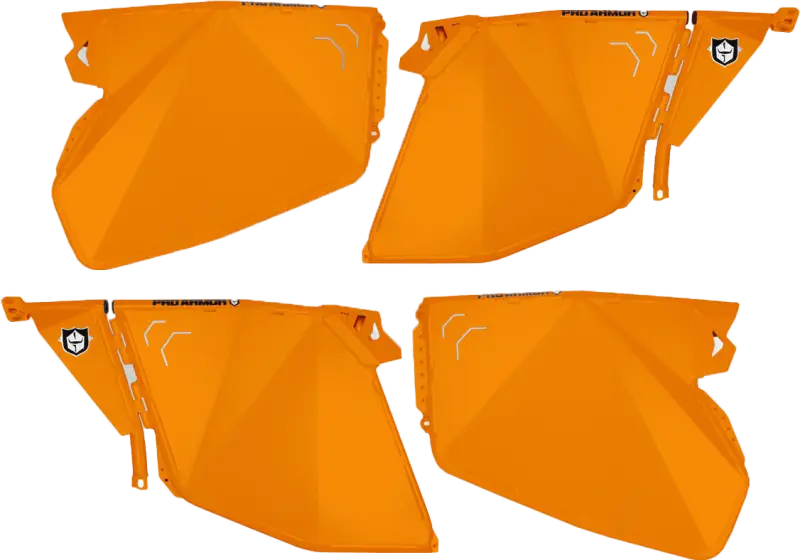 P144D000OR-446 Pro Armor Traditional Half Doors Orange Pol - RV and Auto Parts