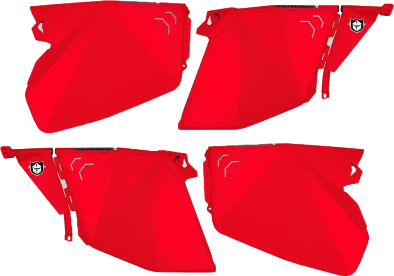 P144D000RD-293 Pro Armor Traditional Half Doors Red Pol - RV and Auto Parts