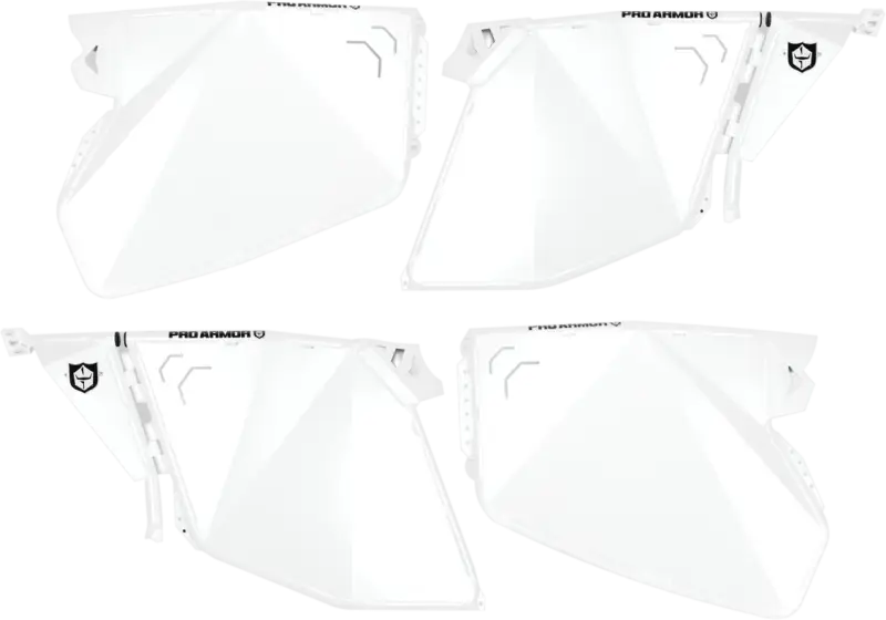 P144D000WH-133 Pro Armor Traditional Half Doors White Pol - RV and Auto Parts