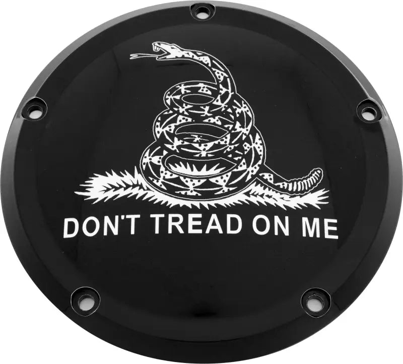 CUSTOM ENGRAVING PATR08-67BG 6 M8 Softail Derby Cover Don't Tread Black