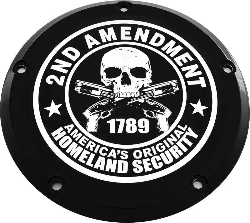 CUSTOM ENGRAVING PATR19-46BG 7 M8 Flt/Flh Derby Cover 2a Black