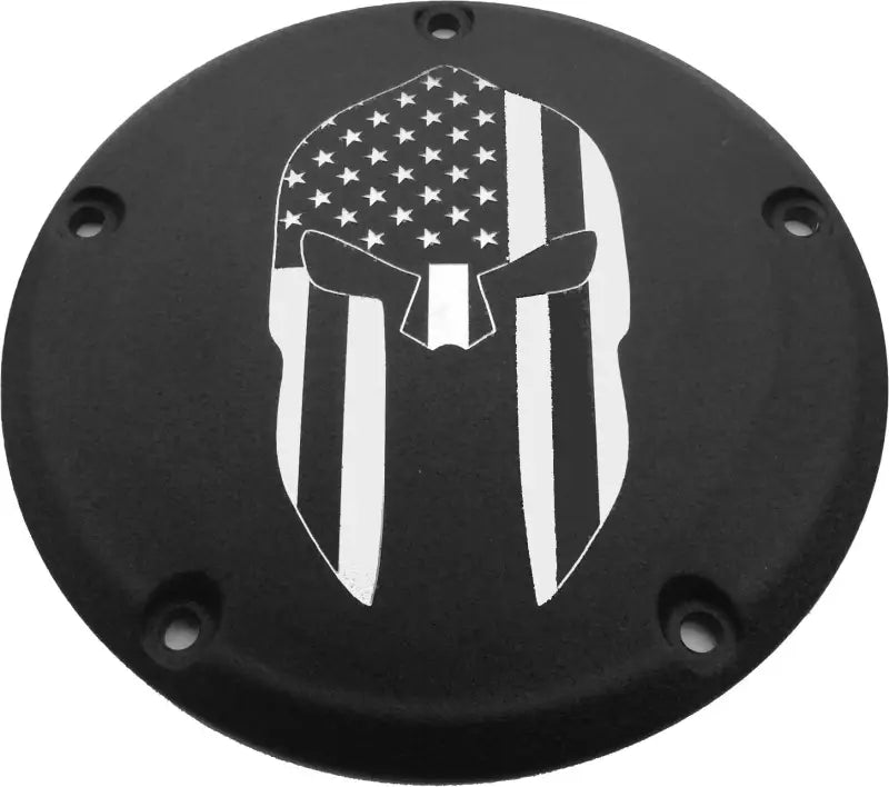 CUSTOM ENGRAVING PATR20-46BG 7 M8 Flt/Flh Derby Cover Spartain Black