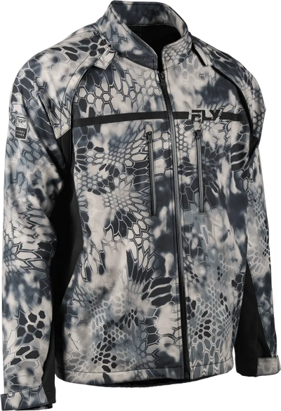 Men’s camouflage Patrol Kryptek Jacket Grey/Black with zipper, perfect for RV parts & accessories or truck parts and accessories