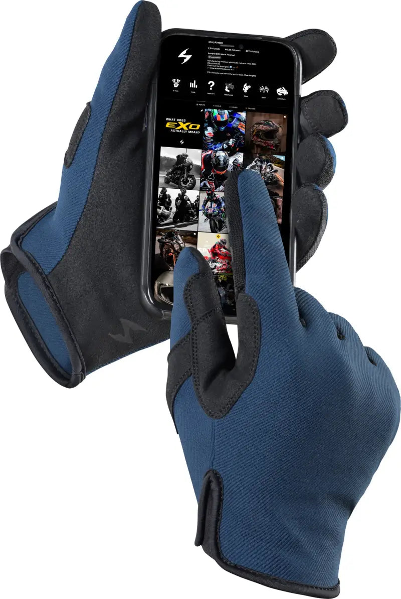 Air Stretch Gloves Blue Sm - SCORPION EXO