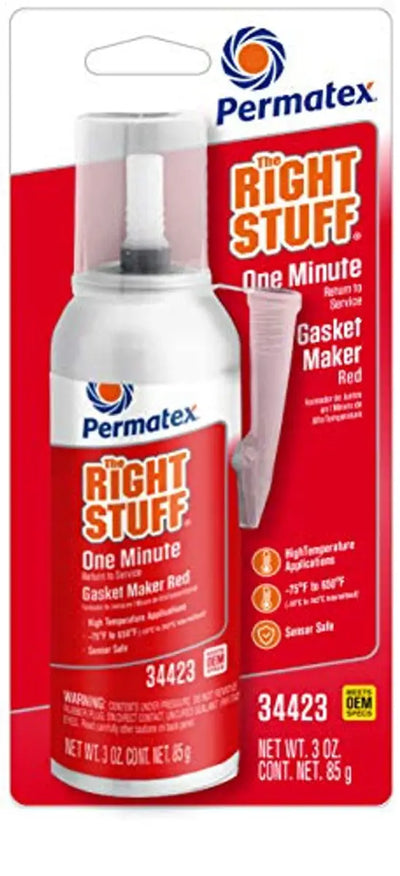 Permatex Right Stuff gasket maker in optimum red for extreme temperatures, 9.5 oz