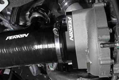 Perrin 2022 + Subaru WRX Black 3in Turbo Inlet Hose w/ Nozzle (Short) - Fabrication