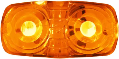 Amber dual-bulb vehicle light from Peterson MFG M38A-MV Rect Dbl Bulls-Eye 4X2