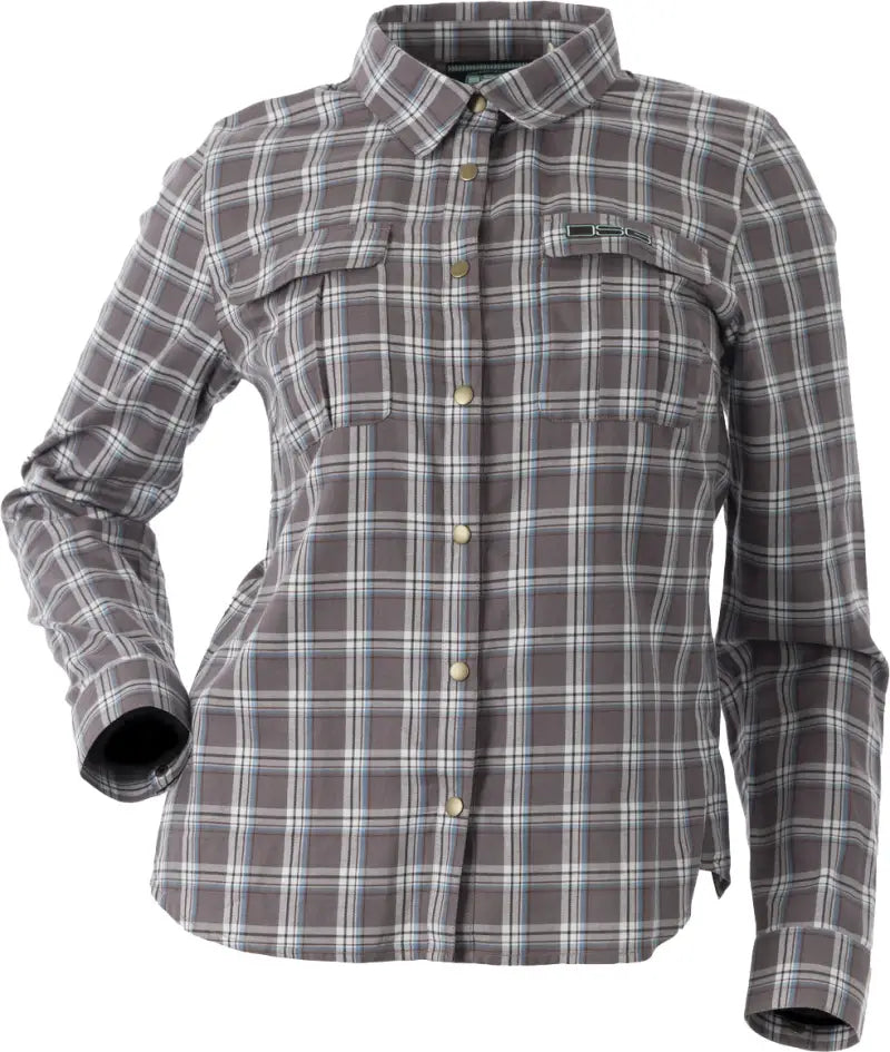 Plaid Button Down Smoky Mauve Md