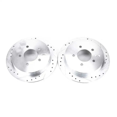 Power Stop 00-02 Ford Expedition Rear Evolution Drilled & Slotted Rotors - Pair - Truck Automotive