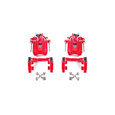 Power Stop 00-06 Audi TT Quattro Rear Red Calipers w/Brackets - Pair - Truck & Automotive