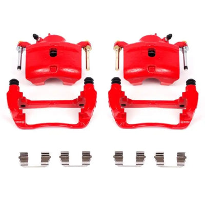Power Stop 13-15 Acura ILX Front Red Calipers w/Brackets - Pair - Truck & Automotive