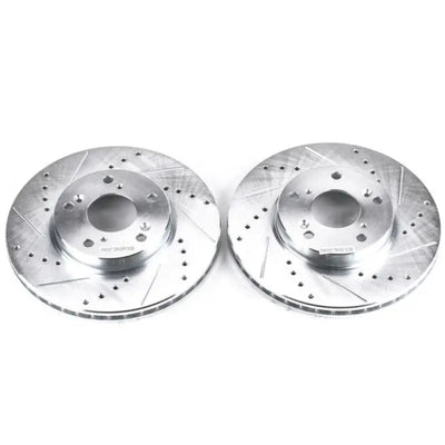 Power Stop 14-15 Acura ILX Front Evolution Drilled & Slotted Rotors - Pair - Truck Automotive