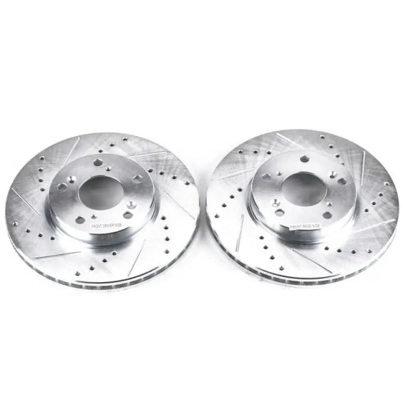 Power Stop 14-15 Acura ILX Front Evolution Drilled & Slotted Rotors - Pair - Truck Automotive