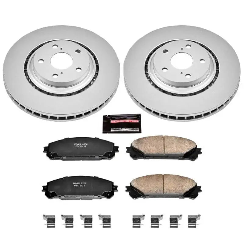 Power Stop 15-17 Lexus NX200t Front Z17 Evolution Geomet Coated Brake Kit - Truck & Automotive