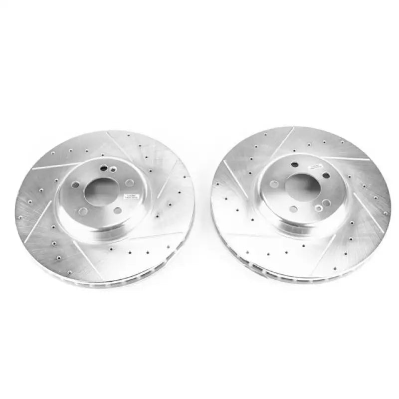 Power Stop 17-18 Mercedes-Benz C43 AMG Front Evolution Drilled & Slotted Rotors - Pair - Truck Automotive