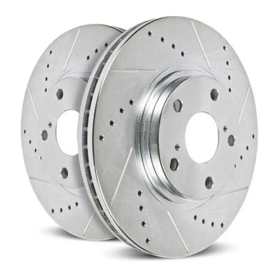 Power Stop 18-19 Jeep Wrangler Front Evolution Drilled & Slotted Rotors - Pair 