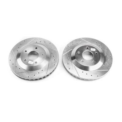 Power Stop 2004 Cadillac XLR Front Evolution Drilled & Slotted Rotors - Pair - Truck Automotive