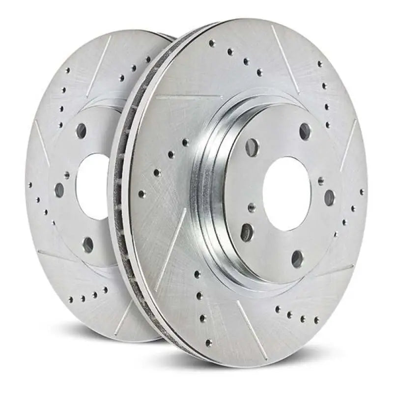 Power Stop 22-24 Ford Maverick Rear Drilled & Slotted Rotor (Pair) - PowerStop