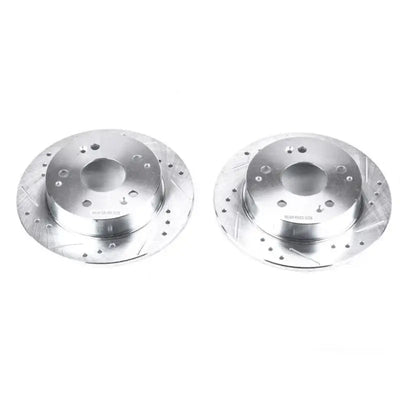 Power Stop 97-98 Acura Integra Rear Evolution Drilled & Slotted Rotors - Pair - Truck Automotive