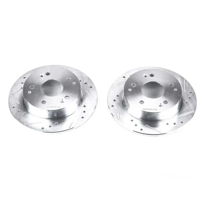 Power Stop 97-98 Acura Integra Rear Evolution Drilled & Slotted Rotors - Pair - Truck Automotive