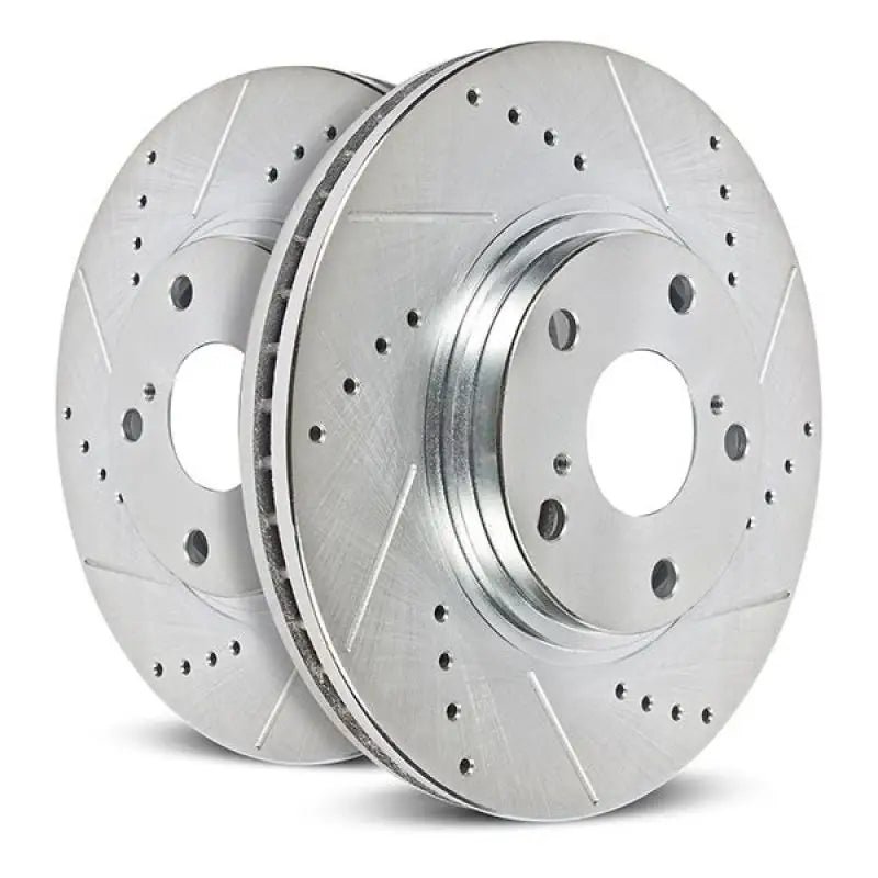 Power Stop Jeep Wrangler BBK Rear Drilled & Slotted Rotor - Pair - Truck Automotive