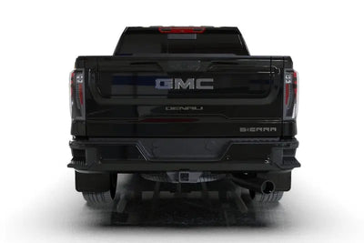 Rally Armor 20-24 GMC Sierra 2500/3500 HD Denali Black Mud Flap w/White Logo - Rally Armor