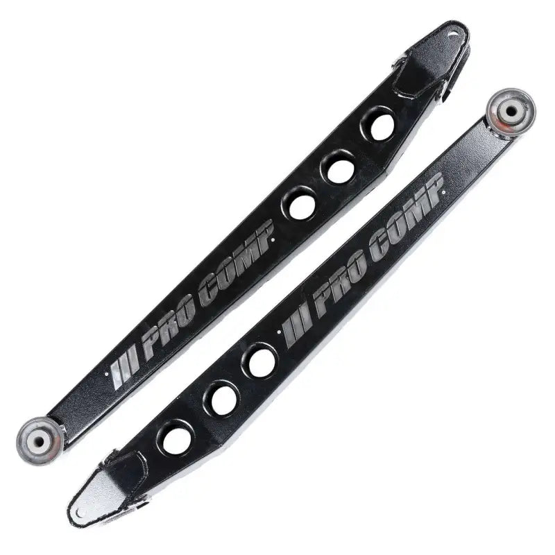 Black Pro Comp suspension arms with silver hardware for Ford Super Duty