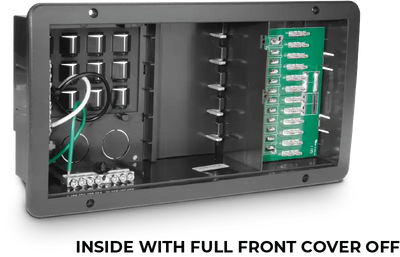 Progressive Dynamics PD50K3Q2GP 30Amp Panel Converter Box Only with open front cover showcasing internal components.