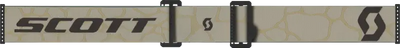 Light-colored SCOTT ski or snowboard with logo, perfect for sand dust and light sensitive gear