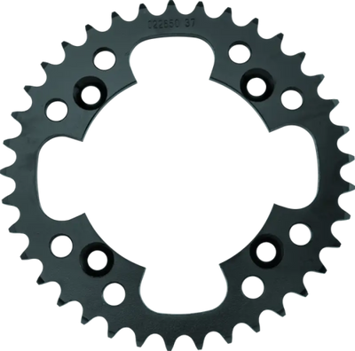 Black metal sprocket for Yamaha YFZ450 rear steel sprocket upgrade in the ProTaper 04-21 kit