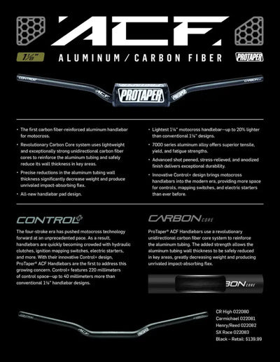 ProTaper ACF Henry/Reed Handlebar - Black - 022082 - Controls