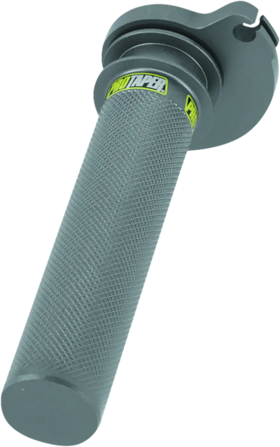 Gray motorcycle grip on ProTaper KTM/Husqvarna aluminum throttle tube for KTM Husqvarna