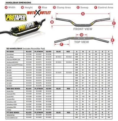 ProTaper SE KX Low Handlebar - Silver - 025225 - Controls