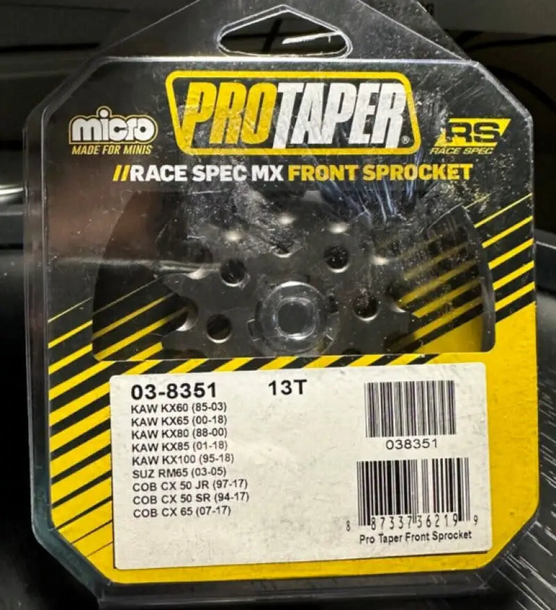 Pro Taper Suzuki front sprocket for Suzuki motorcycle with 13 teeth for enhanced performance