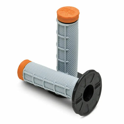 Gray and orange ProTaper Tri Density MX 1/2 Waffle Grips for better grip