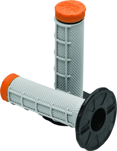 Gray and orange ProTaper Tri Density MX 1/2 Waffle Grips for better grip and control