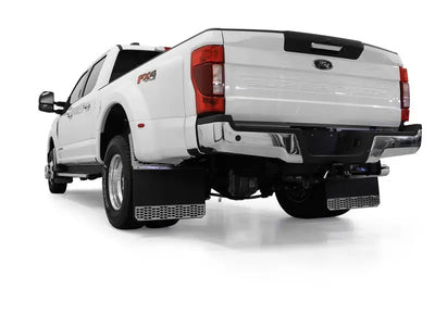 Putco 15-19 Chevy Silv/Sierra HD Dually (Front) - Set of 2 Mud Skins - Brushed SS w/ Hex Shield - 78170