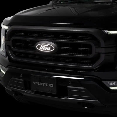 Putco 21-22 Ford F-150 Front Luminix Ford LED Emblem - w/ Camera CutOut - 92605