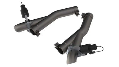 QTP 11-18 Dodge Durango 5.7L 2.5in 304SS Aggressor Cutout Dual Mid Pipes 