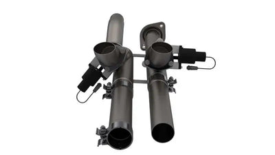QTP QTP 17-18 Ford Raptor EC/CC 2.5in 304SS Aggressor Cutout Dual Mid Pipes