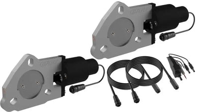 QTP QTP 2.25in Bolt-On QTEC Dual Electric Cutout Valves - Pair