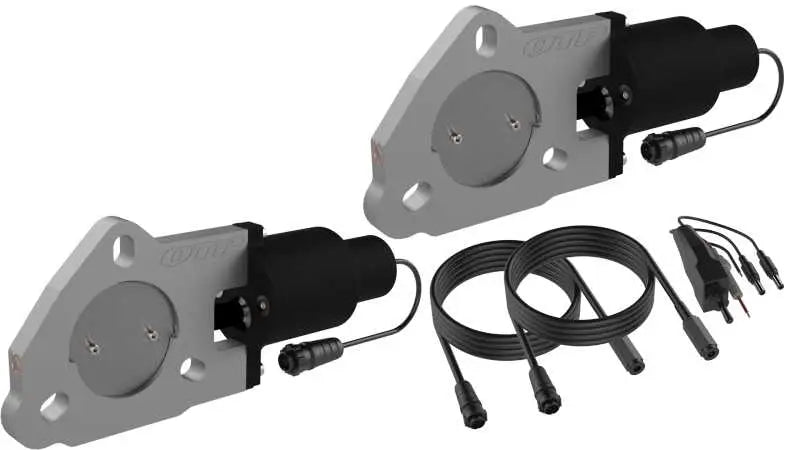 QTP QTP 2.25in Bolt-On QTEC Dual Electric Cutout Valves - Pair