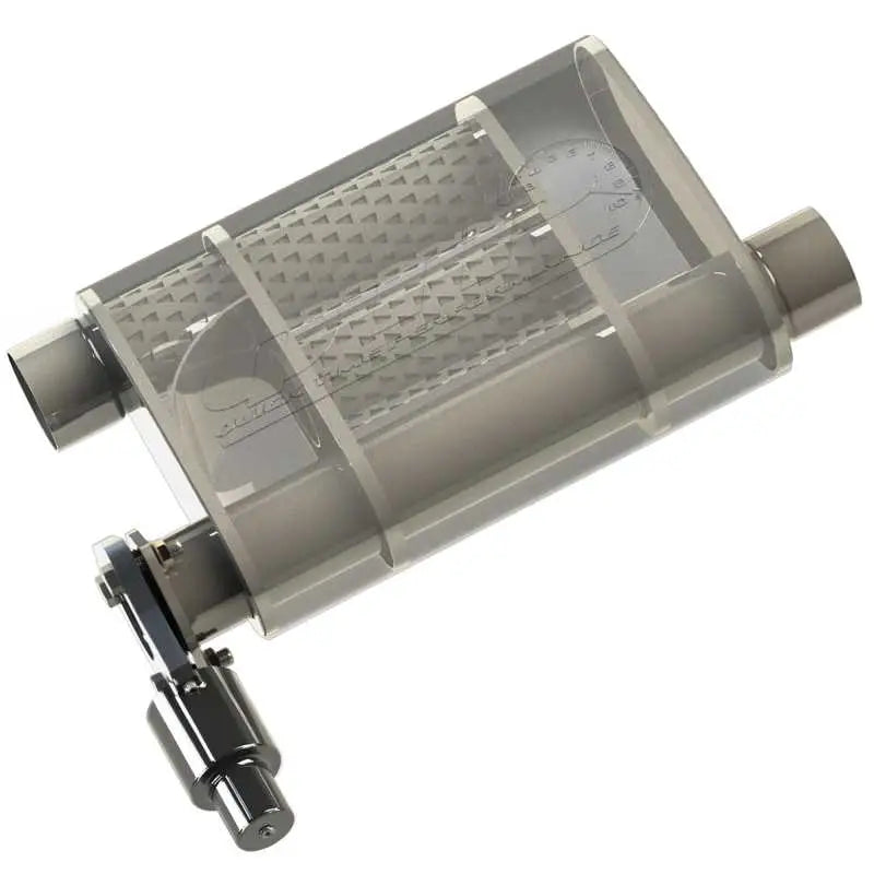 QTP 2.5in Weld-On 304SS Reverse Screamer Muffler w/Bolt-On QTEC Electric Cutout 