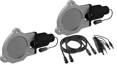 QTP QTP 3.5in Bolt-On QTEC Dual Electric Cutout Valves - Pair