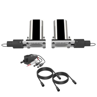 QTP Bolt-On QTEC Dual Low Profile Oval Electric Cutout Valves - Pair 