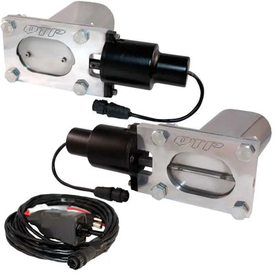 QTP Bolt-On QTEC Dual Low Profile Oval Electric Cutout Valves - Pair 