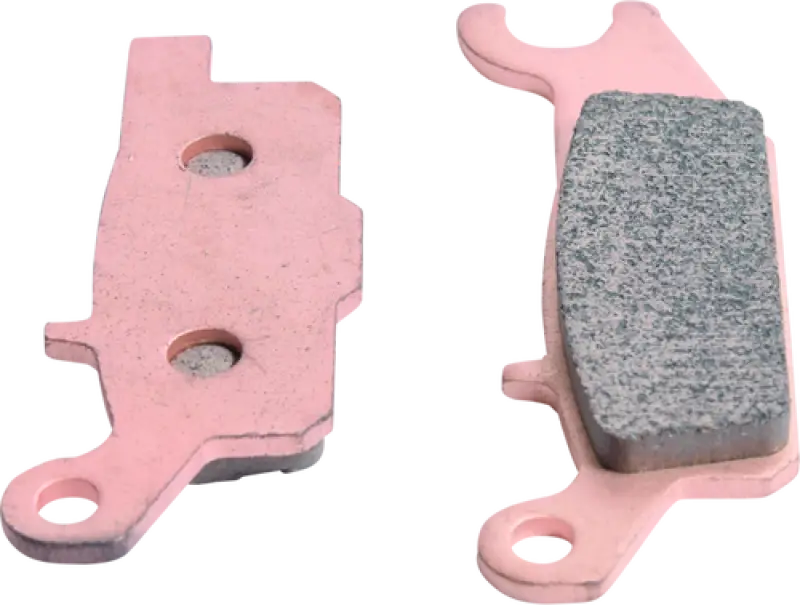 Pink brake pads with gray friction material for Yamaha YFM250R Raptor carb kit
