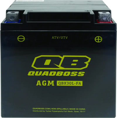 Black Arctic Cat utility 2x4 AGM battery for QuadBoss 09-20 UTV model