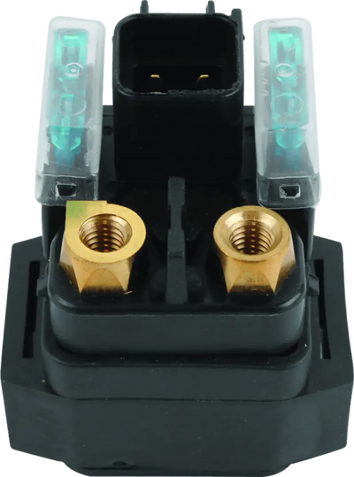 Black electrical component with brass terminals and fuses for Yamaha YFM125R Raptor repair kit