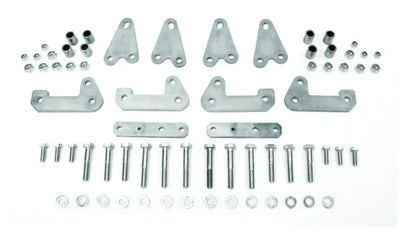 Assorted metal hardware components for Polaris Ranger diesel lift kit install